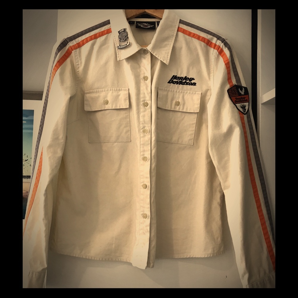 Harley Davidson button down work shirt